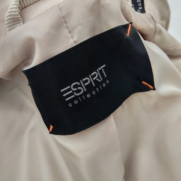 Esprit Size 12 Tan Trench *has spots* - Picture 8 of 16